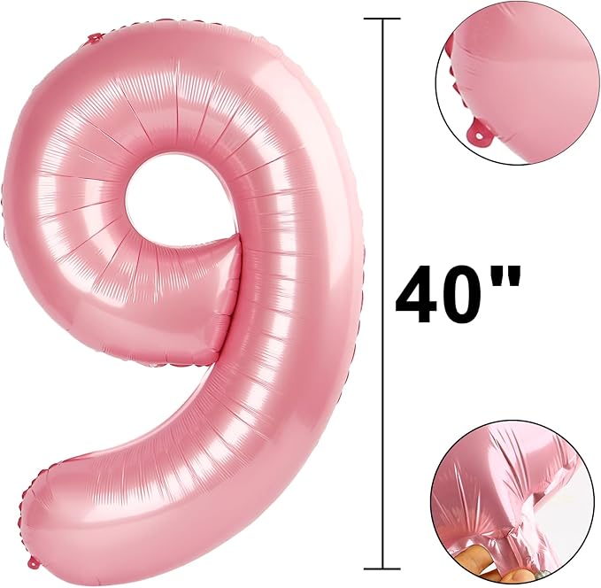 40 Inch Pearlescent Pink Number 29 Balloon Number 29 Balloon 40 Inch, 29th Birthday Party Decorations for Boy or Girl Huge Mylar Anniversary Party Supplies
