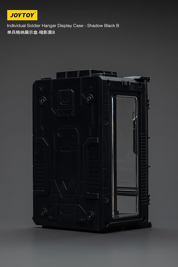 JOYTOY 5'' Display Box,Action Figures Display Case - Individual Soldier Hangar Display Case - Shadow Black B - Dustproof Collectibles Box Ages 15+