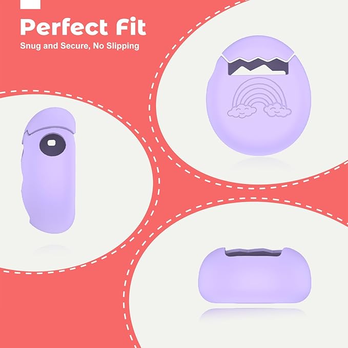 for Tamagotchi Paradise Case– Silicone Hard Shell Cover for Tamagotchi Paradise Electronic Pet,Waterproof Sweatproof Washable Shockproof Anti-Drop 360°Full Protection(Purple)