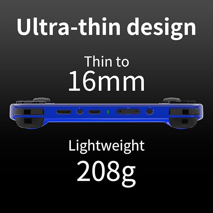 RG40XX H Retro Handheld Game Console 4-inch 640*480 IPS Screen 3200mAh Built-in 64G TF Card Supports Multiple Simulators Linux System with Screen Protector (Blue-64G)