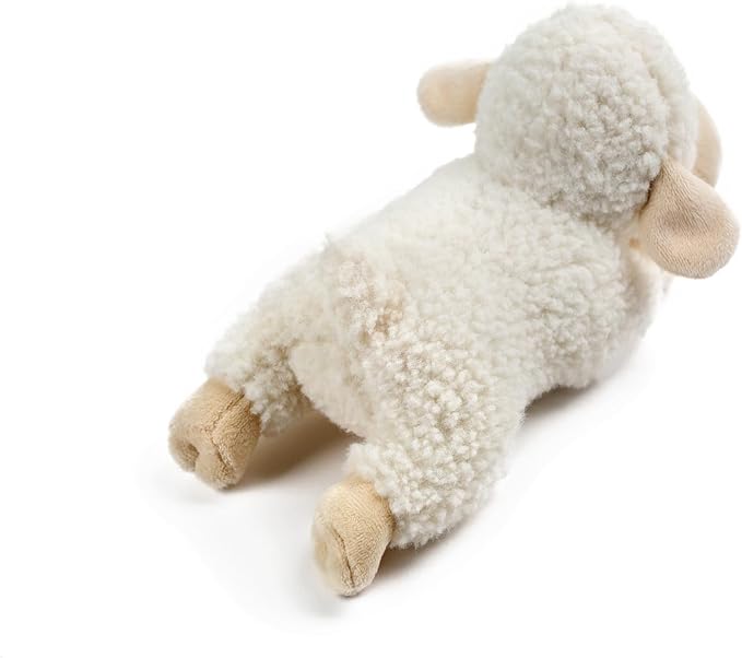 Tiny Heart Sheep Stuffed Animal, Lamb Stuffed Animal, Sheep Plush Toy, Cute Soft Stuffed Lamb Kids Boys and Girls Birthday Baby Home Decor Cuddly White Lamb Toys (Prone Position)