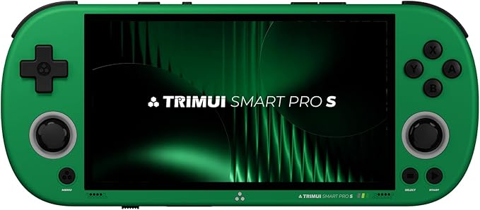 Trimui Smart Pro-S 4.96″ Retro Handheld Game Console, Allwinner A523 Octa-Core 2.0GHz, Mali-G57, Active Cooling, L3/R3, Linux, 8GB + microSD (Green-No Card)