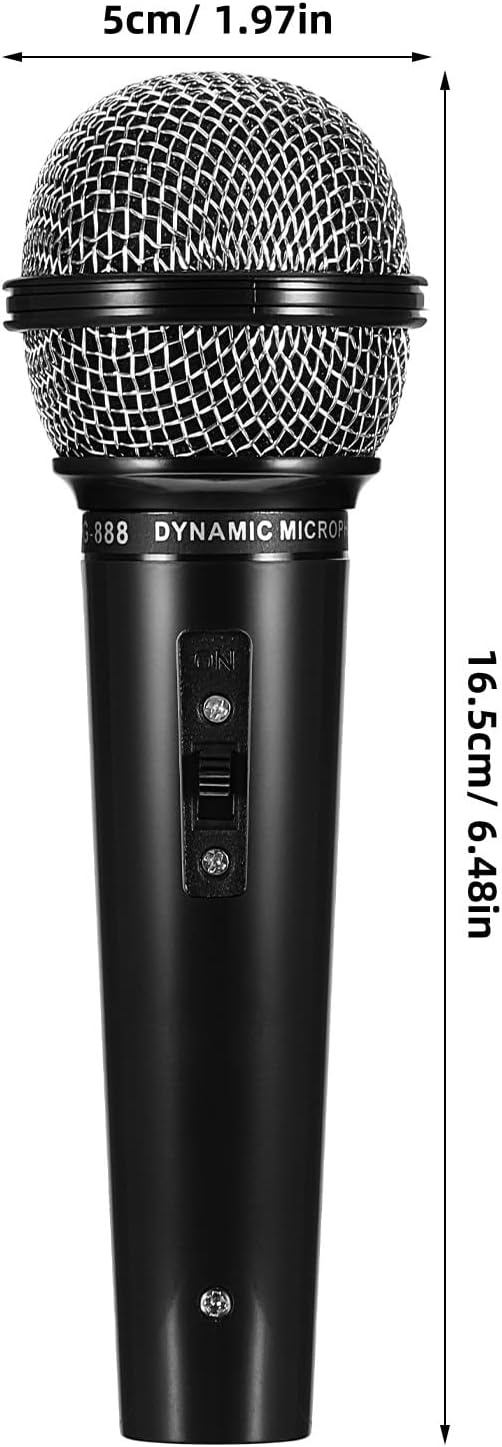 TOYANDONA Fake Microphone Prop for Kids - 2pcs Plastic Microphone 6. 4" Pretend Play Mic Toy for Reporter Interview, Karaoke Stage Performance, Halloween Christmas Party Costume Favors