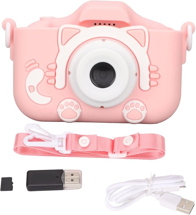 aqxreight Camera Toy Digital Selfie Camera 20MP Video Toy with MP3 Function for 3 Year OldBlue Without 32G Memory Card and Card Reader Moments The IPS Chi Kids CameraKids (Pink #11)
