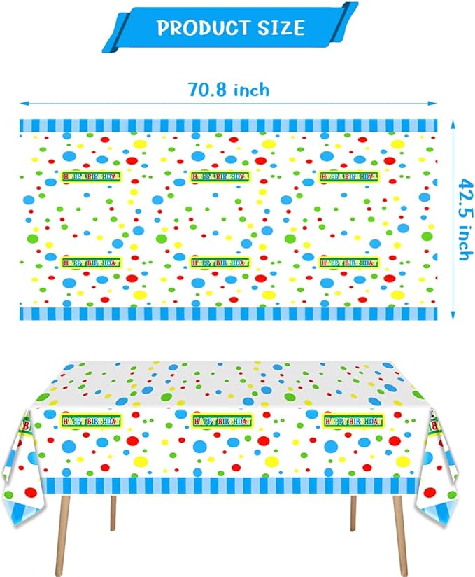 2Pcs Friend Party Tablecloths for Street Theme Birthday Party Supplies Colorful Table Decorations