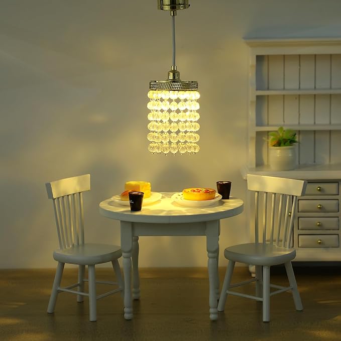TOYANDONA Dollhouse Lights: Miniature Dollhouse Ceiling Lights - Vintage Hanging Lamp for Doll House Decoration - Simulation Furniture Accessories
