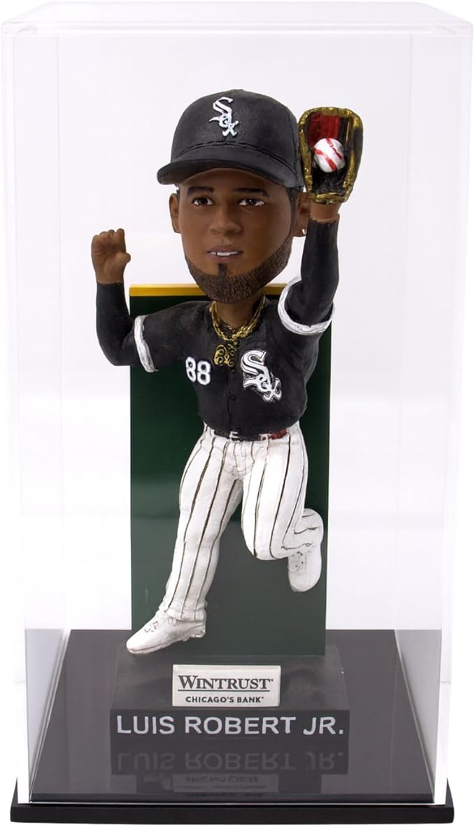 Bobblehead Display Case - Sturdy Premium Design - 3mm Thick Hard Acrylic Case for Bobble Heads, Action Figures, Beanie Babies, Stuffed Animals, Teddy Bears - Black Base