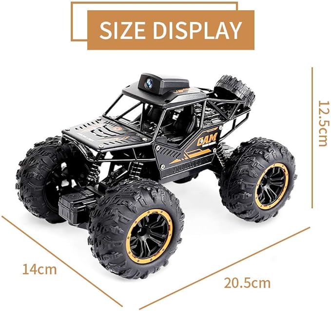 RC Car, 1:18 Remote Control Car with Camera, High Speed Alloy Off Road Truck Fast Racing Vehicle Electric Hobby Toy Car Gift for Boys Kids Teens Adults