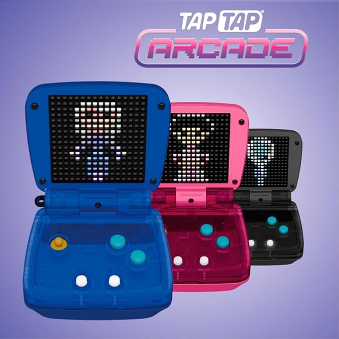 BANDAI TAPTAP Arcade FC34812 Multicolour- Palm Size Electronic Game Device - Retro Recreational Machine, Includes 10 Fun Video Games, Gift for Ages 5+