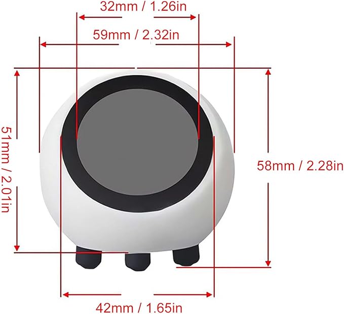 Semme AI Desk Robot Smart Talking Robot Companion Voice Wake Up 1.28 Inch Screen with 5.0 WiFi Weather Clock Video Music Playback for Kids Adults