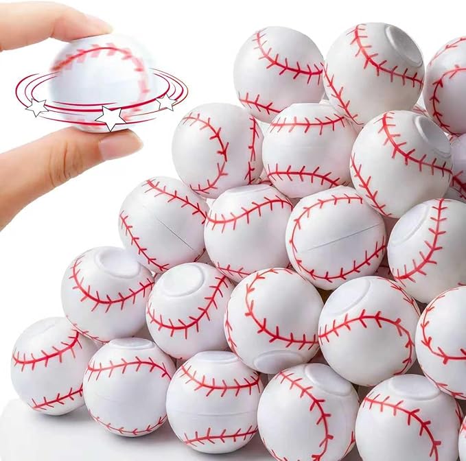 32PCS Spinning Baseball Sports Fidget Toys Party Favors Bulk for Kids 4-8 8-12 Birthday Goodie Treat Bag Stuffers Classroom Treasure Box Toys Carnival Prizes Pinata Easter Egg Fillers Mini Return Gift