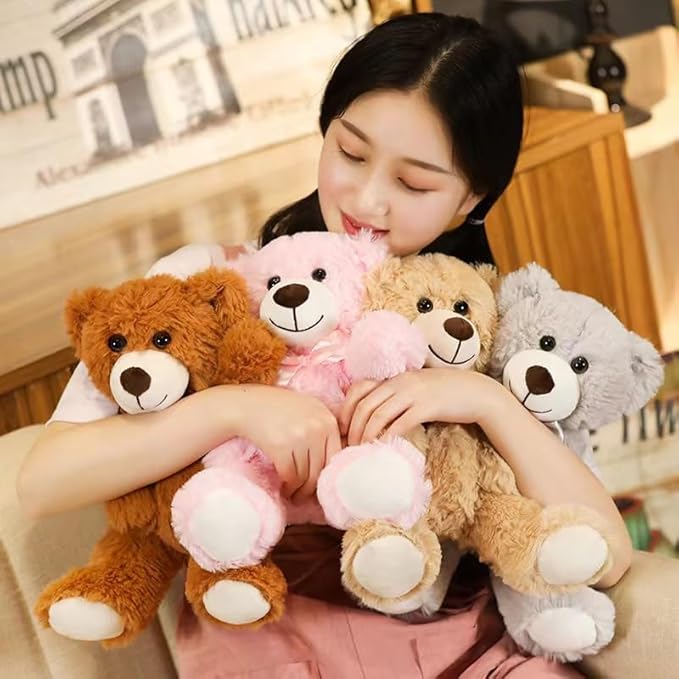 Teddy Bear Stuffed Animals, 13 Inches Teddy Bear Plush Toy Birthday Christmas Valentine’s Day Gift for Kids Girlfriend (Pink)