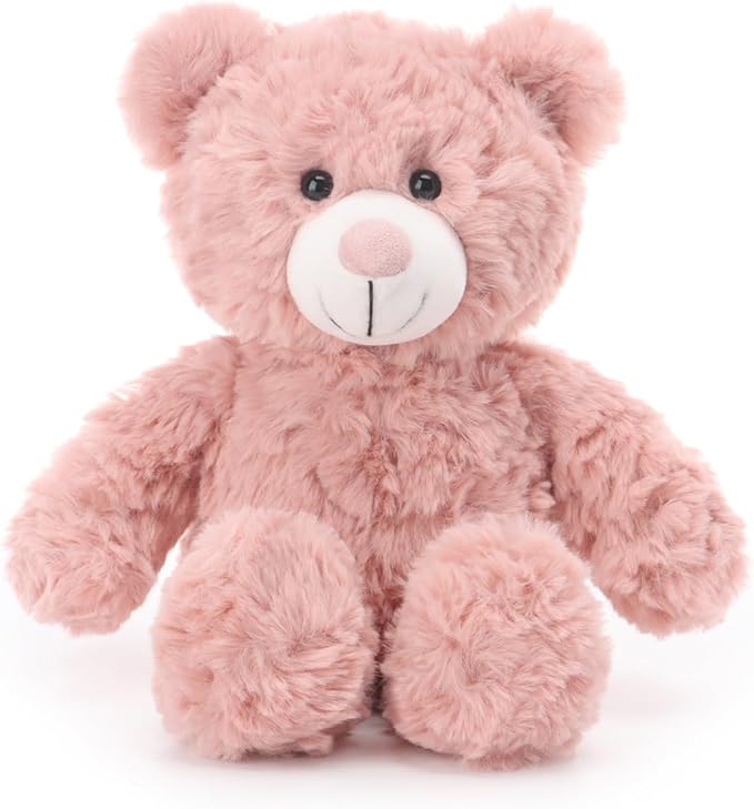 Apricot Lamb Misty Pink Flower Bear Stuffed Animals for Kids, Soft Cute Plush Toys for Baby Girl and Boy, 8 Inches