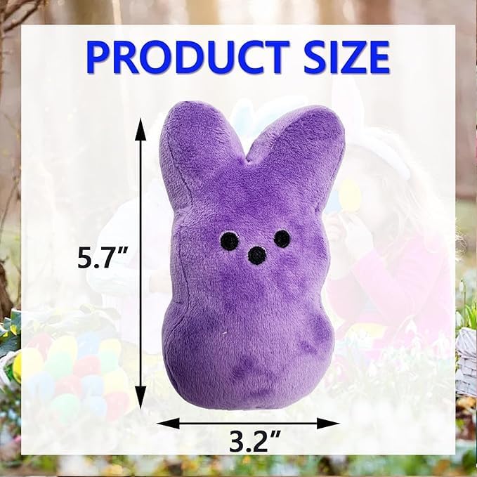 24PCS Cute Bunny Plush Toys,Easter Basket Stuffers Toys for Kids,Bunny Stuffed Animals,Easter Party Favors Gift for Girls Boys