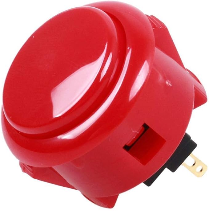 Sanwa 6 pcs OBSF-30 Original Push Button 30mm (Each Color of 1 Pcs) - for Arcade Jamma Video Game & Arcade Joystick Games Console (Color) S@NWA