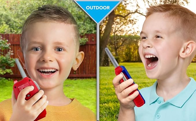 ekids Spiderman Toy Walkie Talkies for Kids, Light-Up Indoor and Outdoor Toys for Kids and Fans of Spiderman Toys