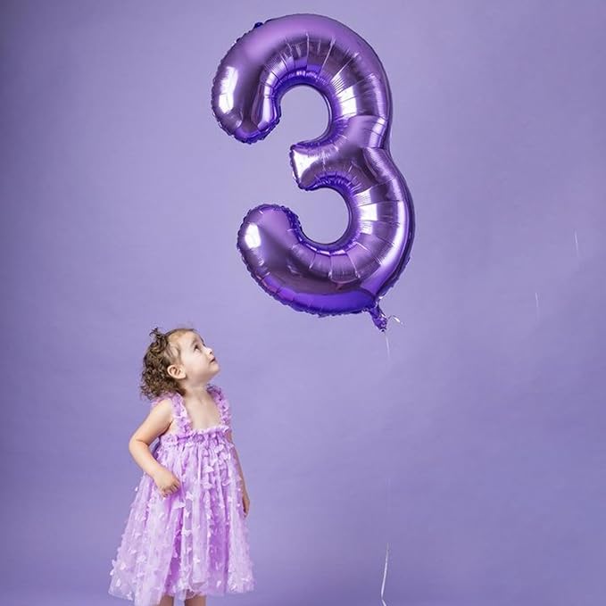 40 Inch Purple Number 23 Digital Balloon,Jumbo Mylar Foil Helium Balloon for 23 Balloons for Birthday Party,Wedding Anniversary Party Decorations