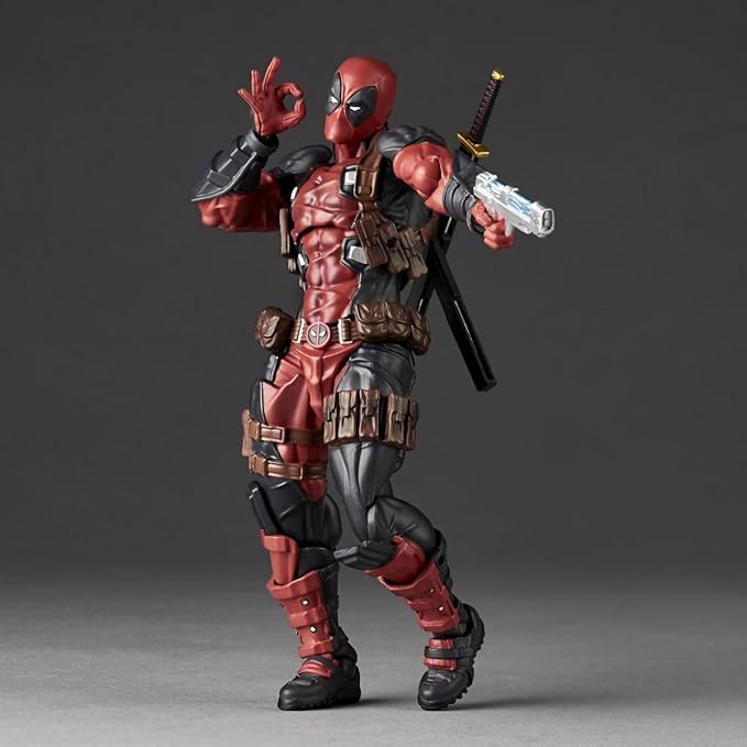 Kaiyodo Revoltech Amazing Yamaguchi Deadpool Ver. 2.5, Total Height: Approx. 6.7 inches (170 mm), Non-scale, PVC & ABS, Painted Action Figure, NR050
