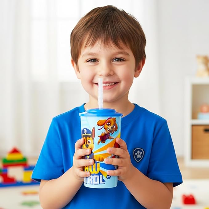 Paw Patrol Sippy Cup Party Favors Set - Bundle with 6 Tumblers with Straws Plus Stickers, More | Paw Patrol Cups for Toddlers, Kids