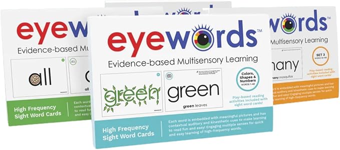 Multisensory Sight Word Cards Bundle Sets #1-3 and Colors, Shapes & Numbers