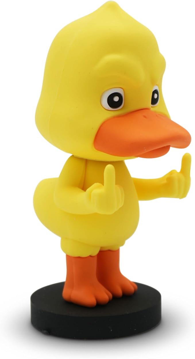 Mini Bobblehead – Middle Finger Duck, Funny Desk Toy, Novelty Collectible Gift