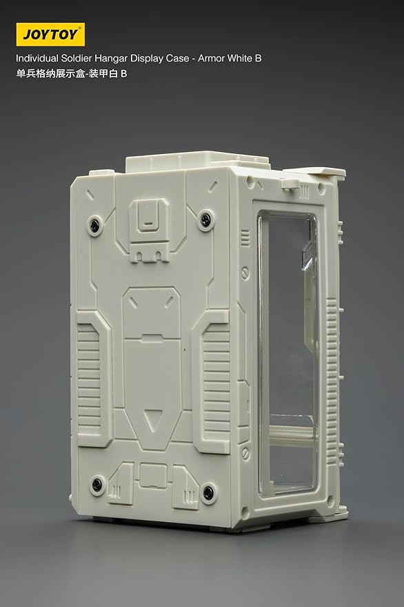 JOYTOY 5'' Display Box,Action Figures Display Case - Individual Soldier Hangar Display Case - Armor White C - Dustproof Collectibles Box Ages 15+