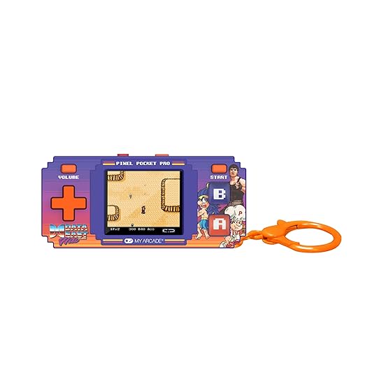My Arcade Data East Pixel Pocket Pro: Data East Licensed Video Game, 18 Retro Games, Portable Keychain Arcade