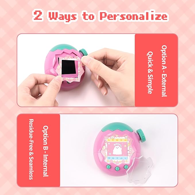 Apple Case for Tamagotchi Paradise, 4-iaradisen-1 Shockproof Silicone Protective Cover Kit with Faceplate, Flower Dial Cap & Charm, Kawaii Accessories for Girls & Adults (RED)