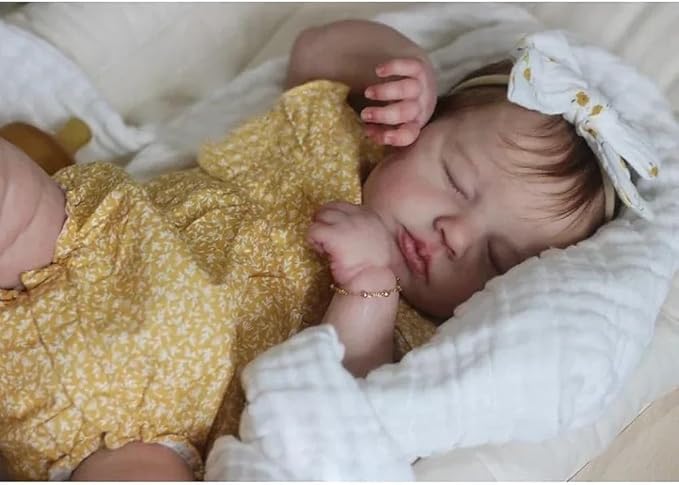 Anano Full Silicone Reborn Baby Doll Girl 20 in Realistic Baby Dolls Silicone Full Body Lifelike Newborn Babies Reborn Toddler Dolls Soft Real Life Like Babys Doll Washable