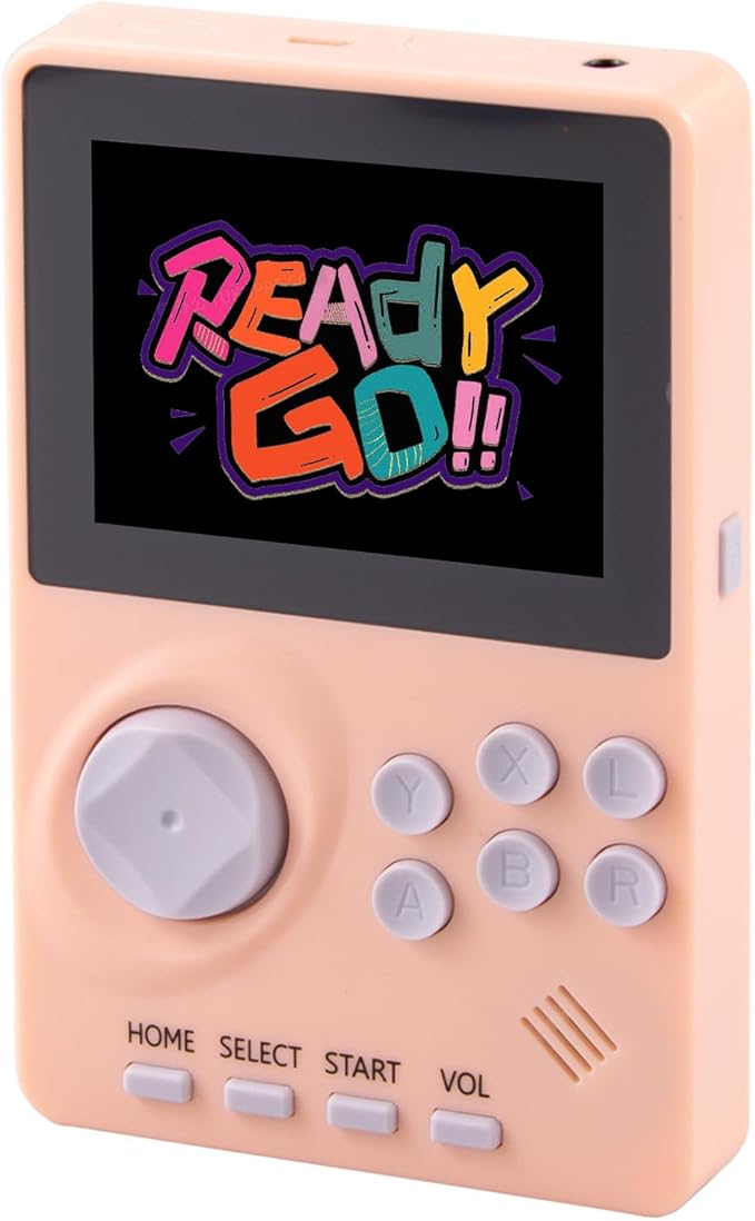 Kids Handheld Video Game Console Built in 100 16-bit Games, Handheld Retro Gaming Console, Trave-Friendly Game Console, 2.8" Color Screen, Rechargeable Battery, Handheld Game for Boy Girl (Pink)