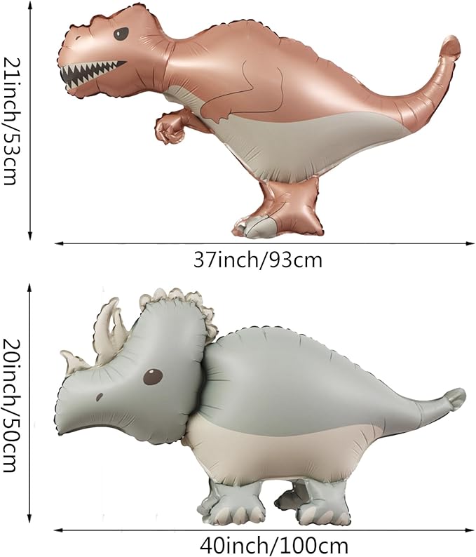 Giant 3D Dinosaur Balloons Self Standing Cute Dinosaur Balloons Birthday Party Decorations Supplies