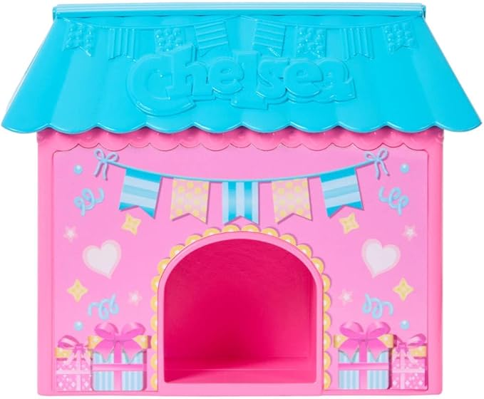 Barbie Family & Friends Club Chelsea Surprise Birthday Party Playset with Chelsea Small Doll (Brunette), Transforming Doghouse & 10+ Accessories