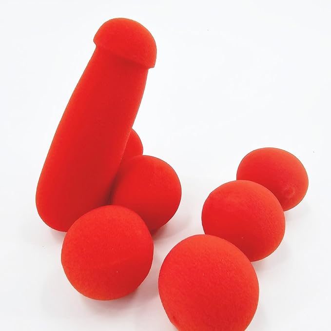 Banana Prank Sponge,with 4 Red Balls Funny Magic Trick Gimmick Props for Adults,Stage Magic Accessories Parties,Imagination Stimulating Gimmick Accessories