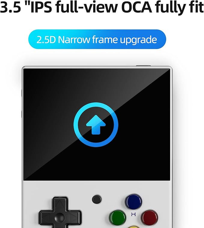 Miyoo Mini Plus Handheld Game Console 3.5 inch Classic System Retro Video Games Consoles Portable Rechargeable Hand Held 64G with Case White
