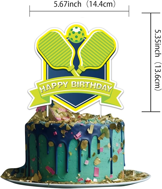 Pickleball Party Decorations Pickleball Birthday Party Supplies Includes Pickleball Birthday Banner Cake Topper Cupcake Toppers Balloons for Pickleball Birthday Decorations Party Favors