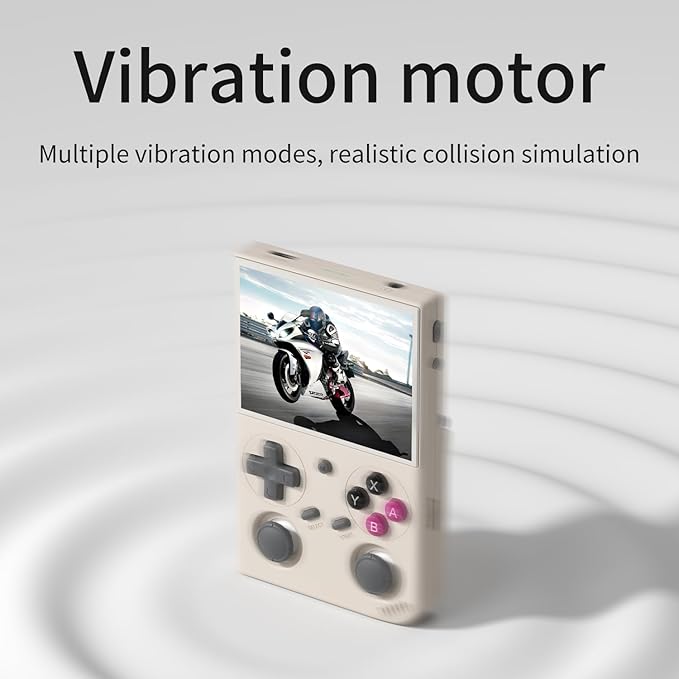 G350 Handheld Game Console , 3.5 Inch IPS Screen Linux System 3200 mAh Battery 4371 Games Preloaded , Portable Retro Video Games Console Support Controller and Earphone (Gray)