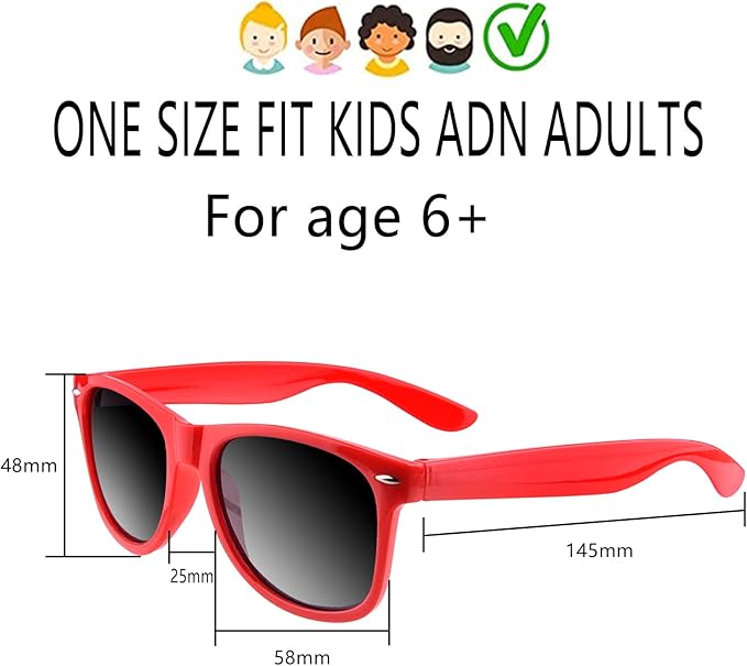 TUPARKA 12 Pack Sunglasses Party Favors Bulk Party Toys, Goody Bag Favors for Birthday Party Beach Pool Wedding Party Supplies, Red
