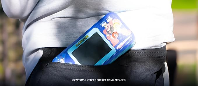 My Arcade Megaman Pocket Player Pro: Arcade Classics Capcom Video Game Console, 6 Games in 1, Birthday Gifts, Collectible