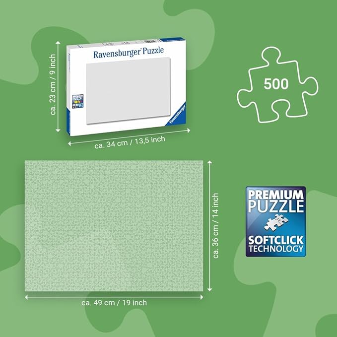 Ravensburger Cats and Succulents Jigsaw Puzzle - 500 Pieces | Adult-Targeted, Relaxing Activity, Interlocking Fit | Handcrafted in Germany | Unique Artwork by Brigid Ashwood