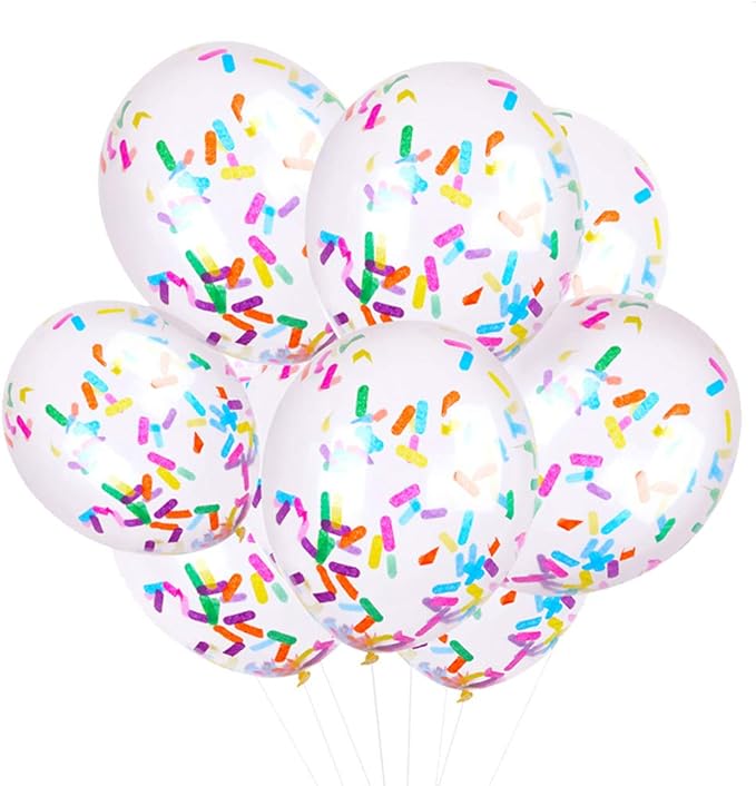 Party Balloon Birthday Balloons Sprinkles Confetti Balloon Pack - Ice Cream Sprinkle Balloons.(24PCS)