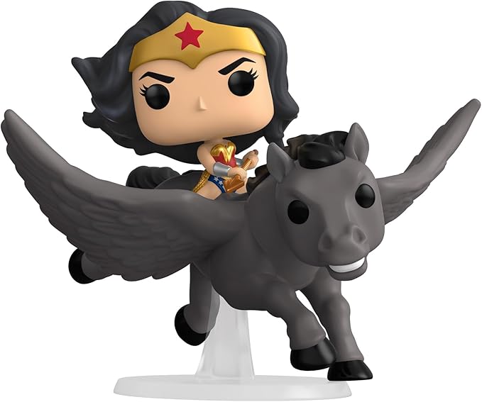 Funko POP Ride Super Deluxe: Wonder Woman 80th - Wonder Woman on Pegasus, Multicolor (54989)