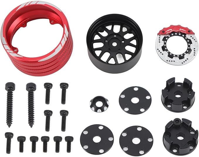 Acouto Lightweight Aluminum Alloy Remote Control Handwheel with Simulation Disc for NB4 RC Car - Enhance Performance & (C Type)