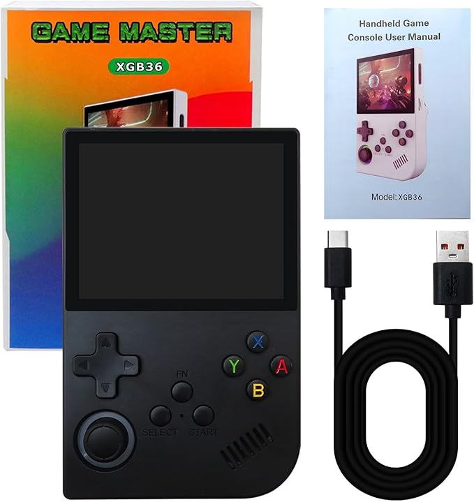 XGB36 Handheld Game Console 64Gb Build in Many Games 3.5Inch HD Output Retro Game Children's Gifts Support TV Playing Games Console for Kids Adult