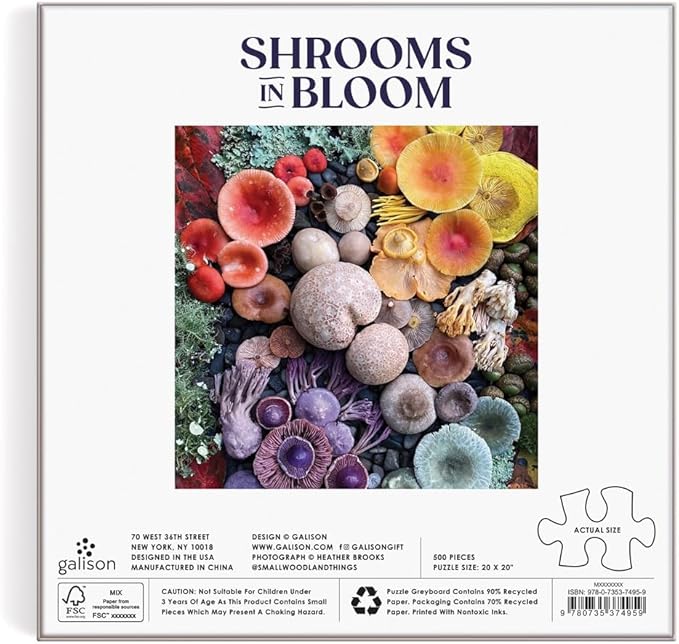 Galison, Shrooms in Bloom 500 Pieces Puzzle