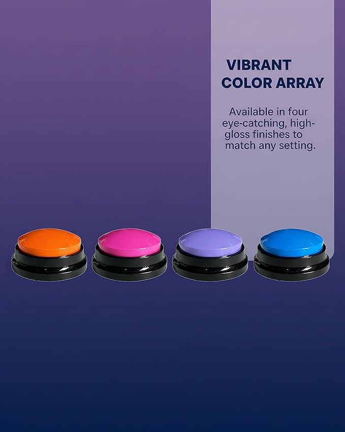Dog Talk Buttons Voice Recording Button for Communication and Pet Training 30-Second Record & Playback Talking Button for Study, Office, Family, and Kids (Purple, one)