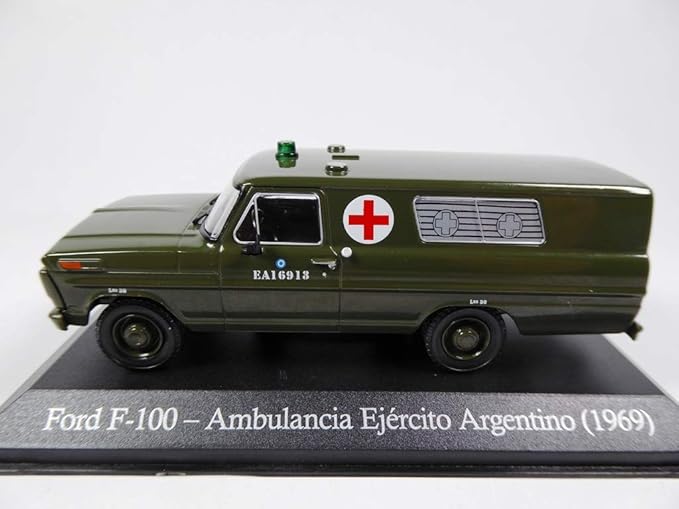 OPO 10 Model car 1/43 Compatible with Ford F-100 1969 Argentina Air Force Ambulance (SA15)