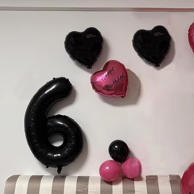 40 Inch Black Number 36 Digital Balloon,Jumbo Mylar Foil Helium Balloon for 36 Balloons for Birthday Party,Wedding Anniversary Party Decorations