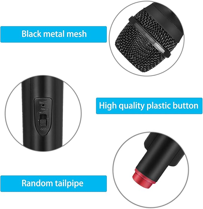 Fake Microphone Plastic Realistic Microphone Simulate Speech Practice Prop for Karaoke Fun Stage or Costume Prop Birthday Party Accessory(Random Color on The Bottom)