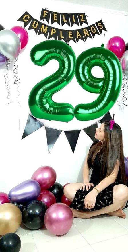 Numbers Balloon 3, 40 Inch Large Dark Green Balloon for Three Year Old Birthday Decor, 3 13 30 31 Birthday Party Decorations for Wedding Supplies