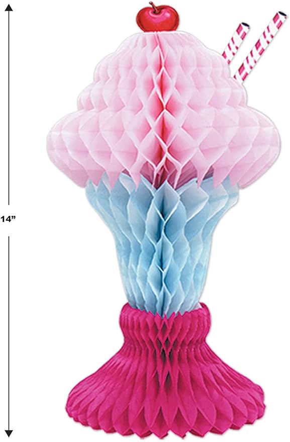 Tissue Ice Cream Sundae Party Accessory (1 count) (1/Pkg)